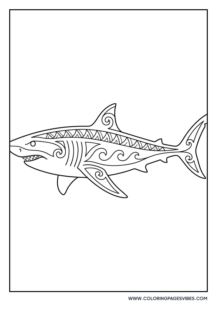 Tribal Great White Shark