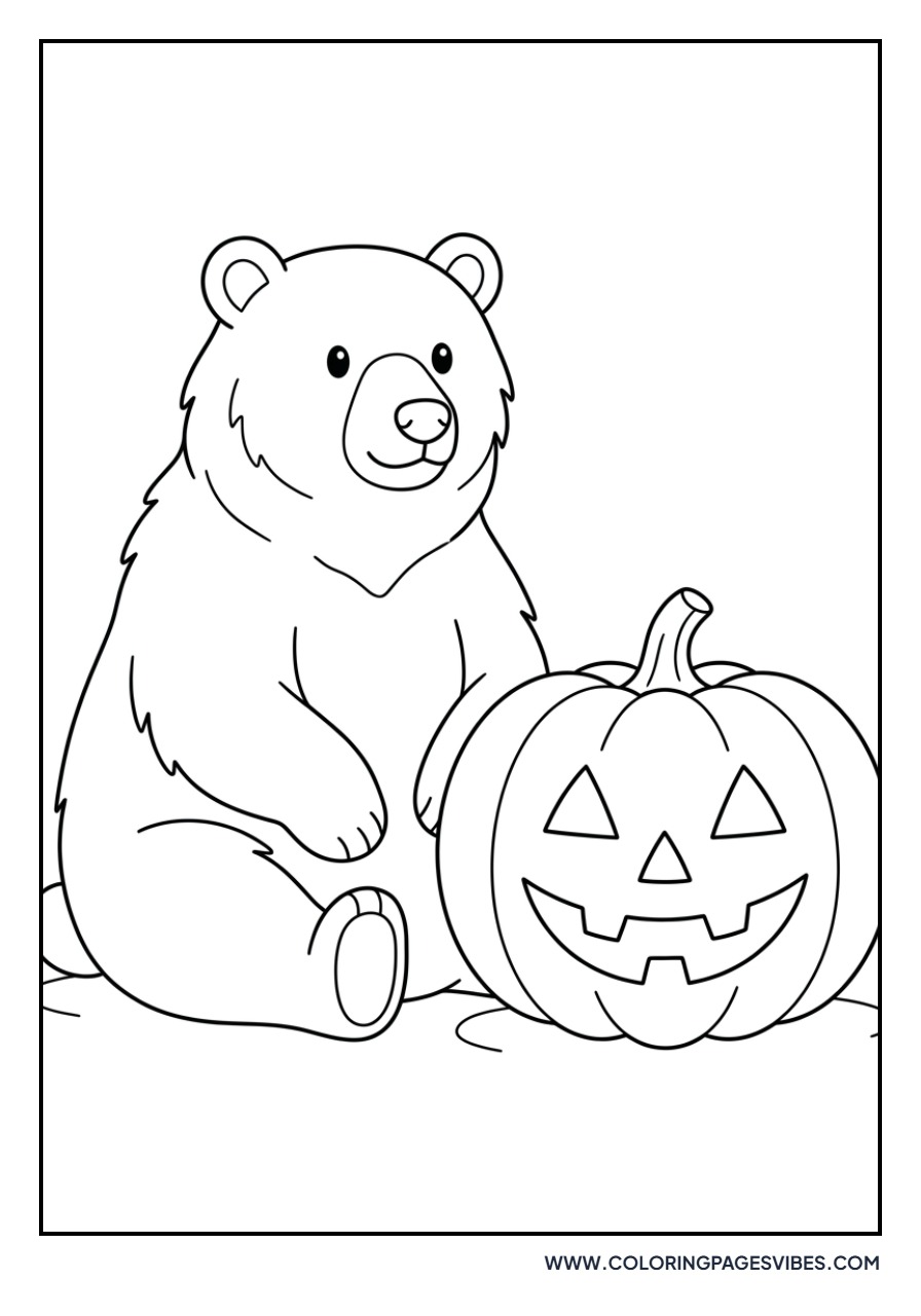 Grizzly Bear and Pumpkin
