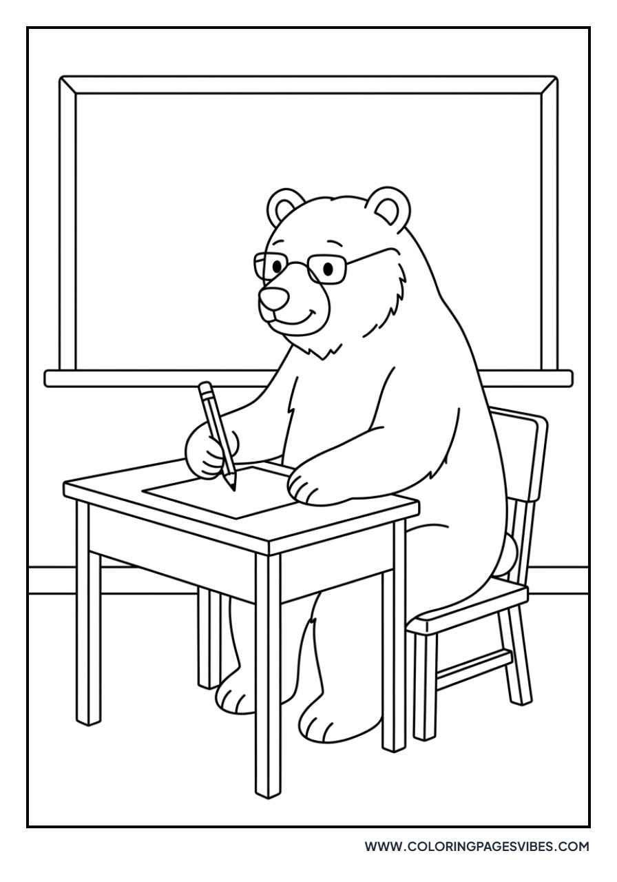 Grizzly Bear at School