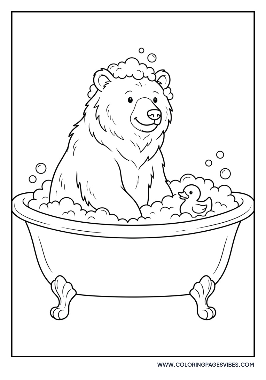 Grizzly Bear in a Bath
