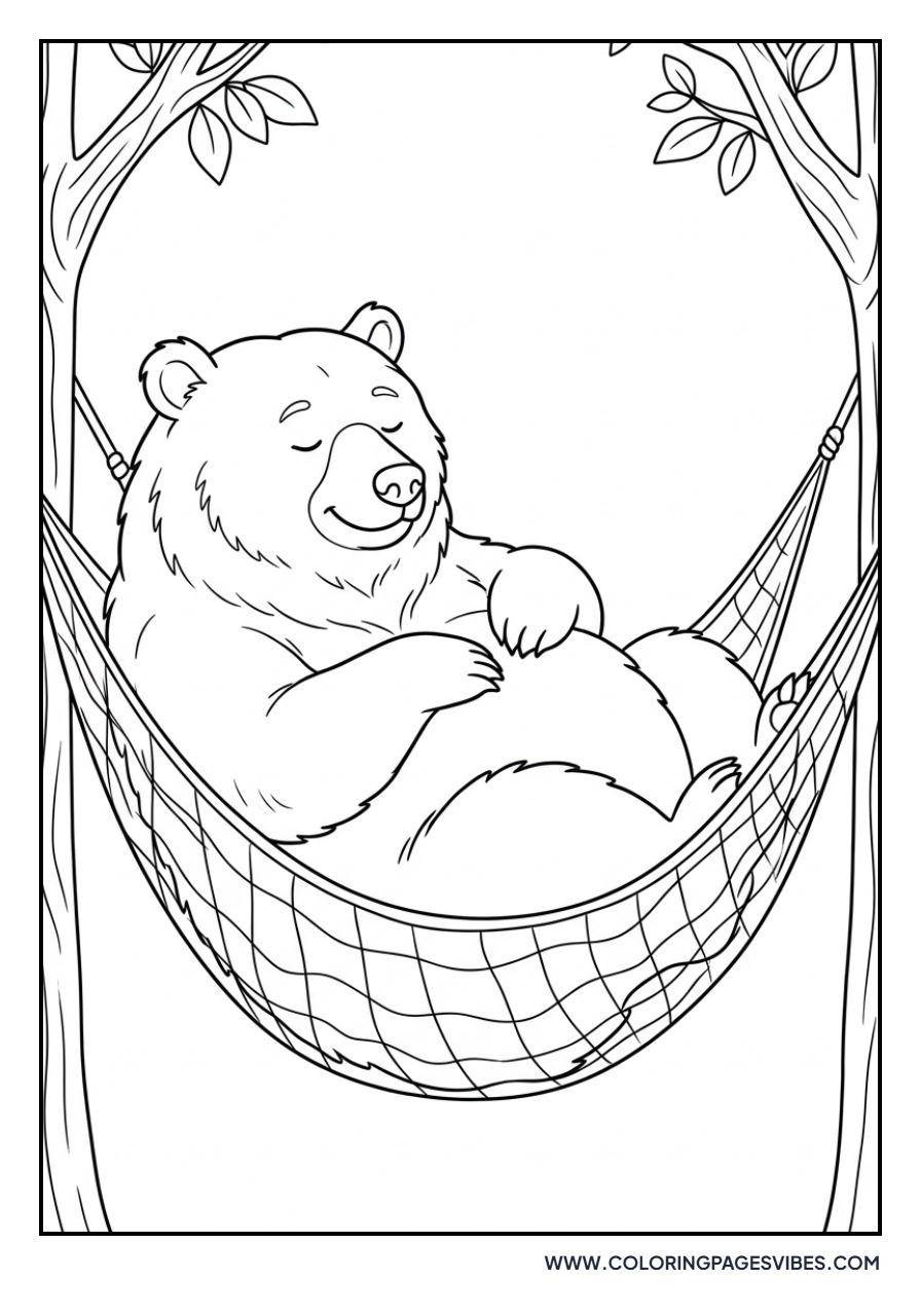 Grizzly Bear in a Hammock