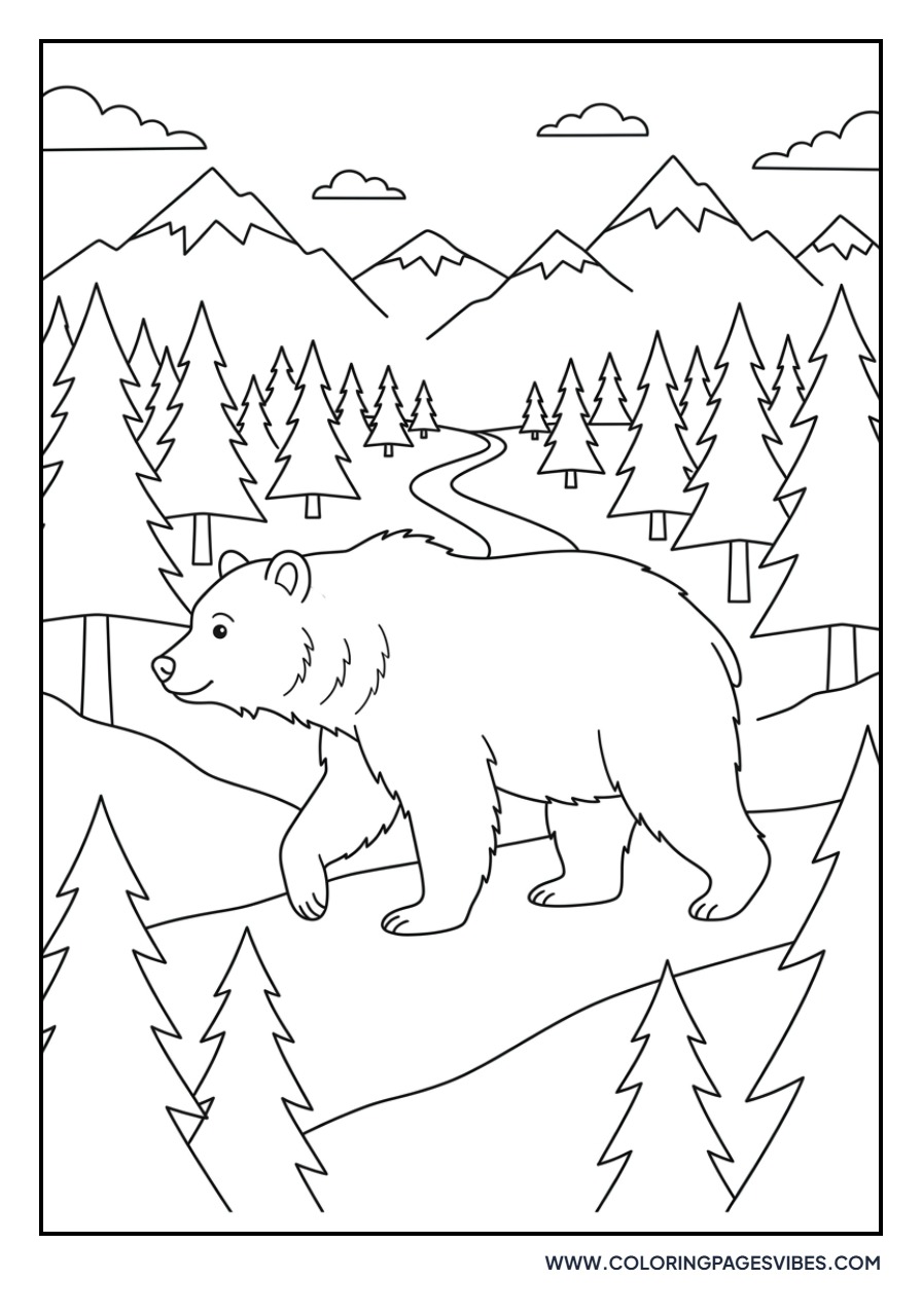 Grizzly Bear in the Forest