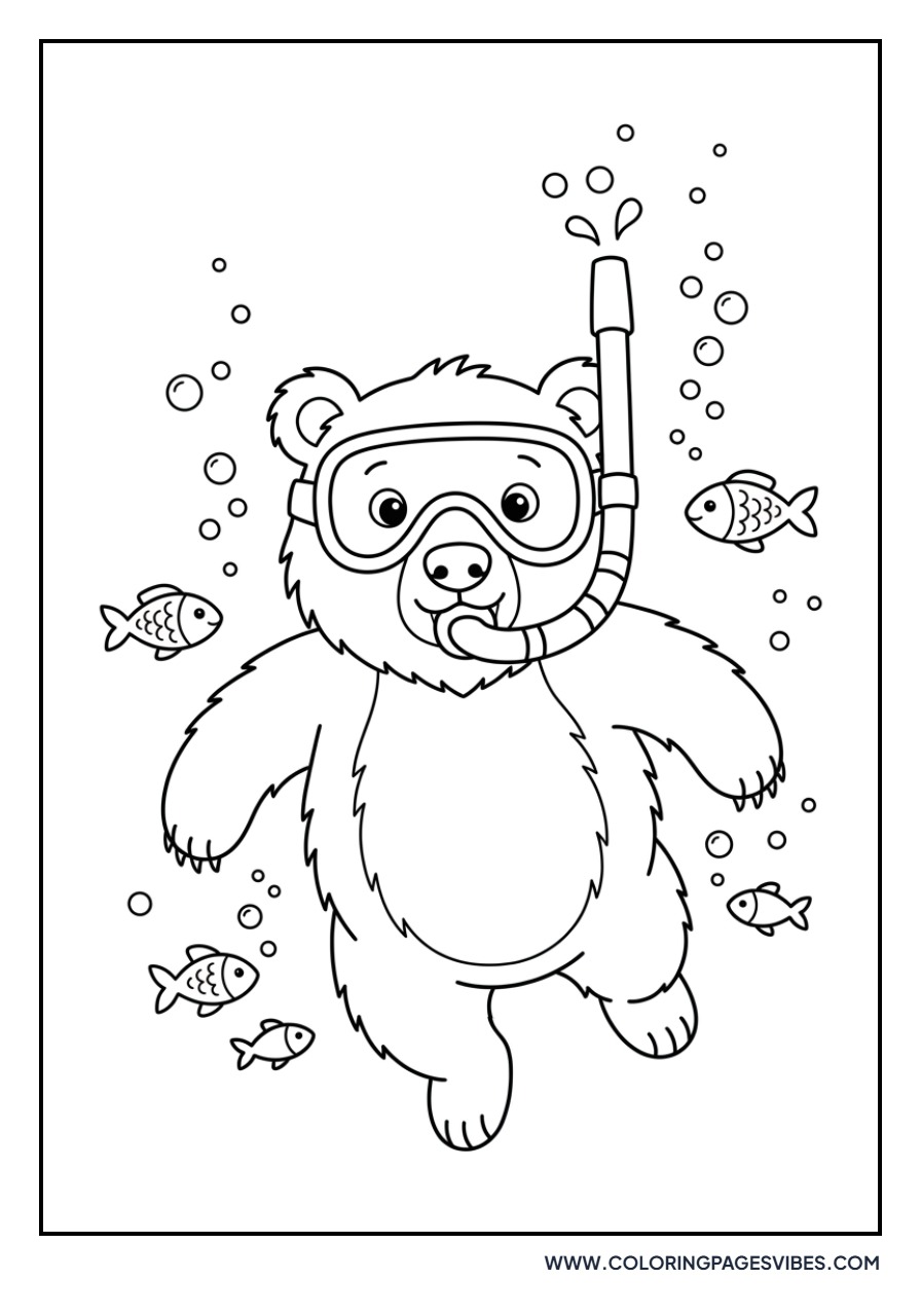 Grizzly Bear Snorkeling
