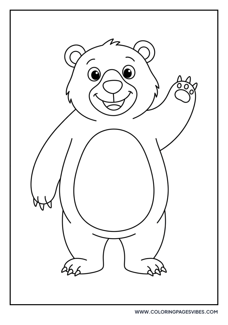 Grizzly Bear Waving Hello