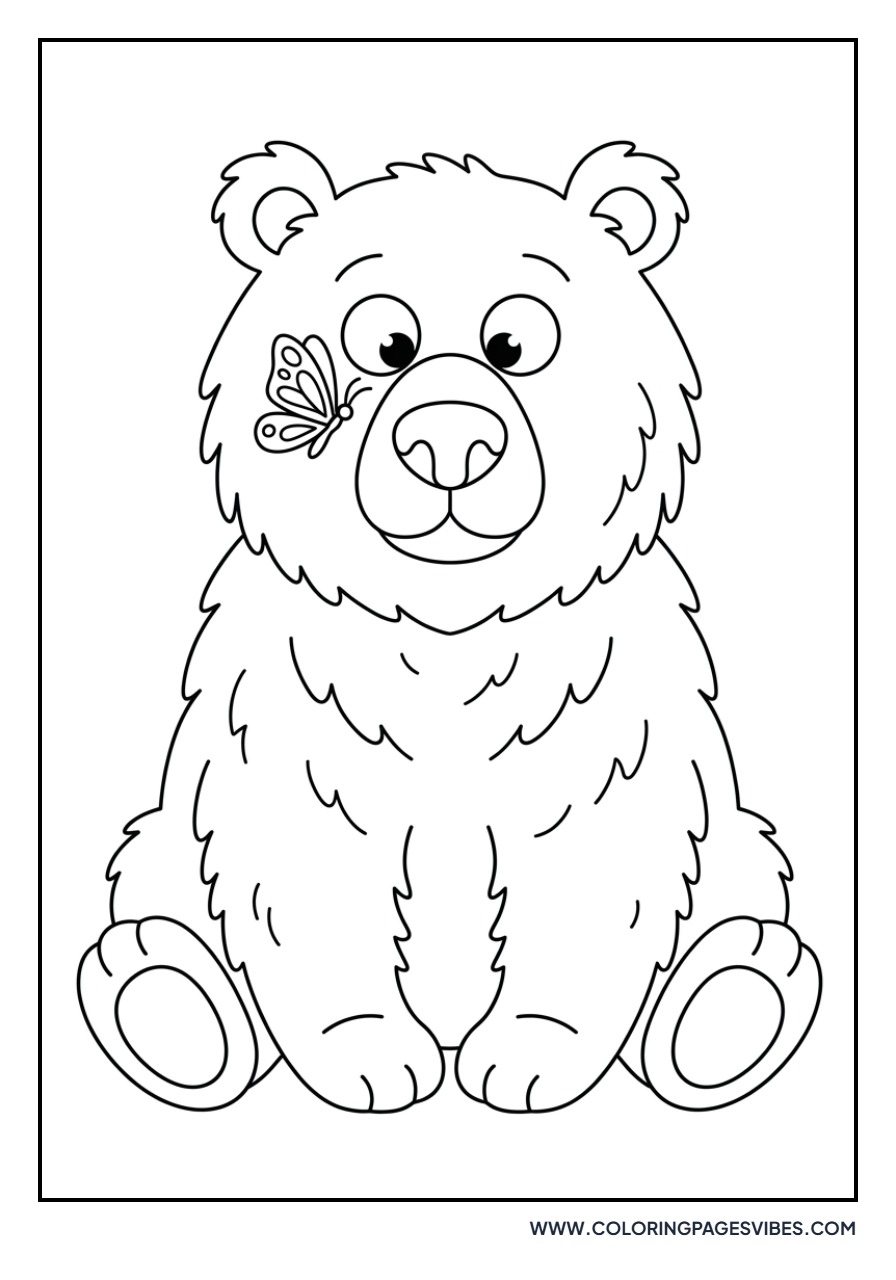 Grizzly Bear with a Butterfly
