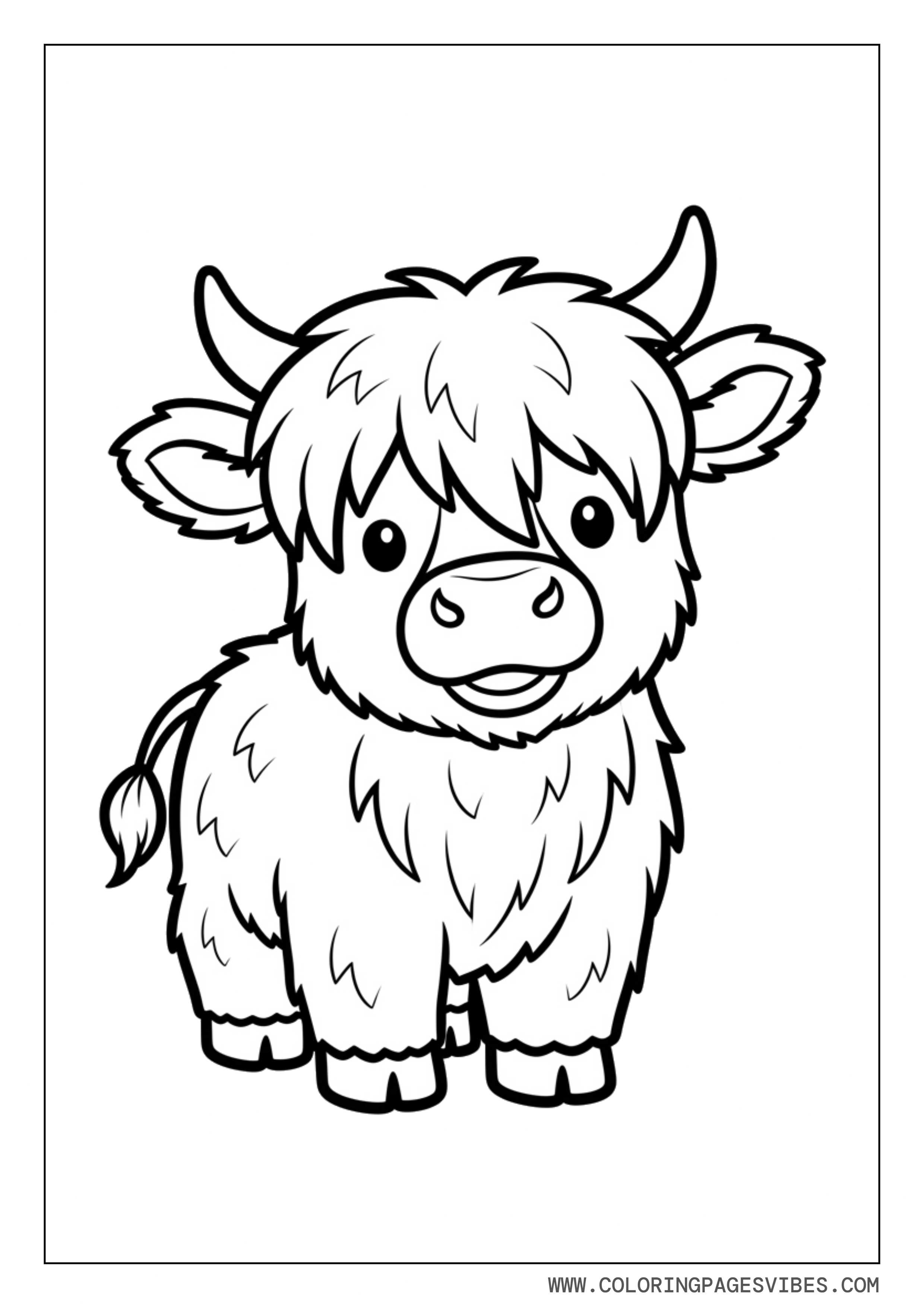 Cute Fluffy Highland Cow