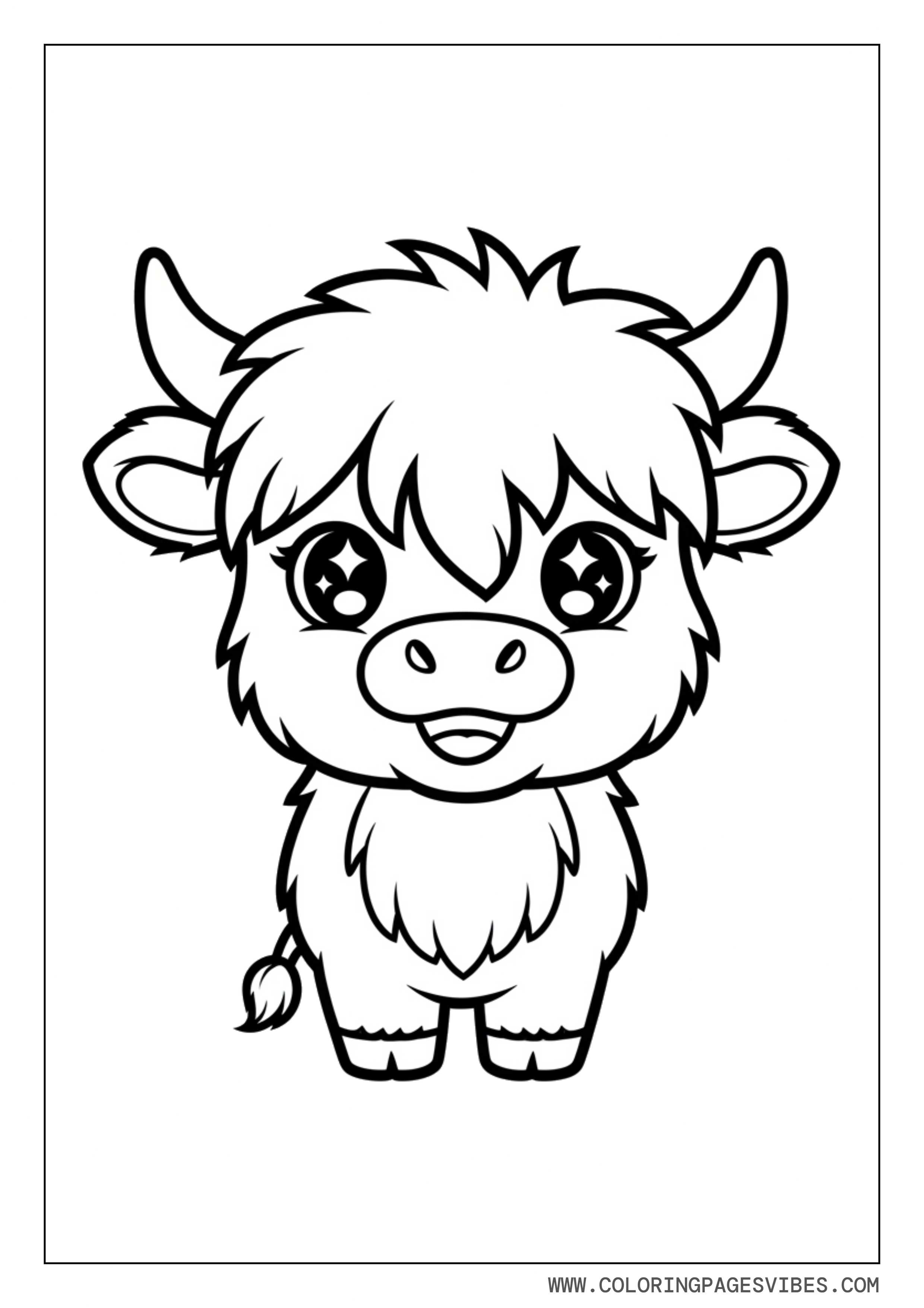 Kawaii Highland Cow