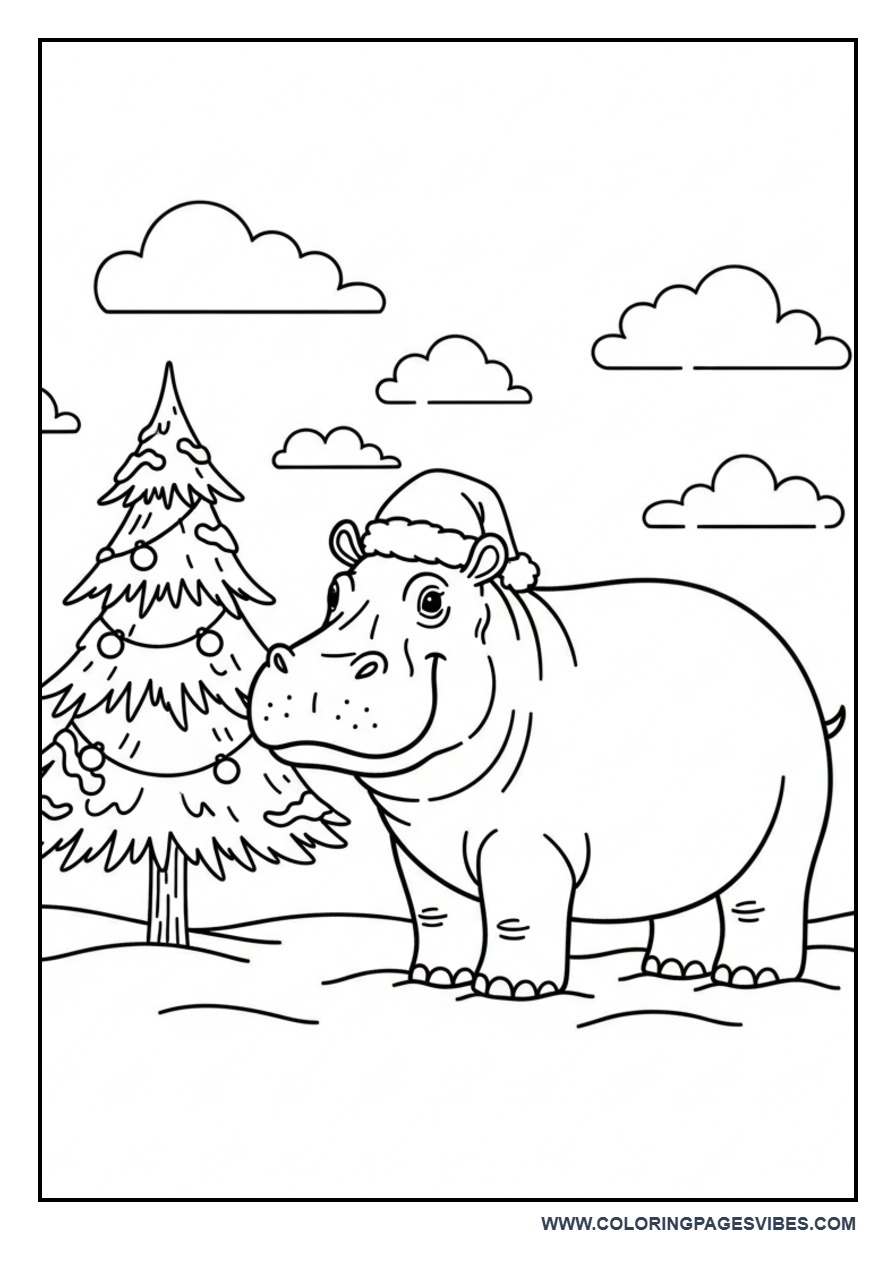 Christmas Hippo