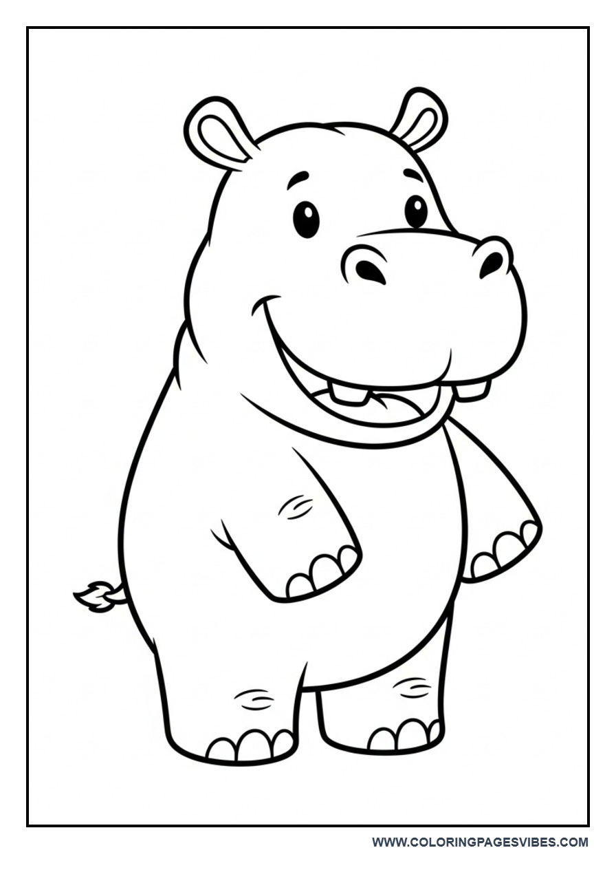 Happy Standing Hippo