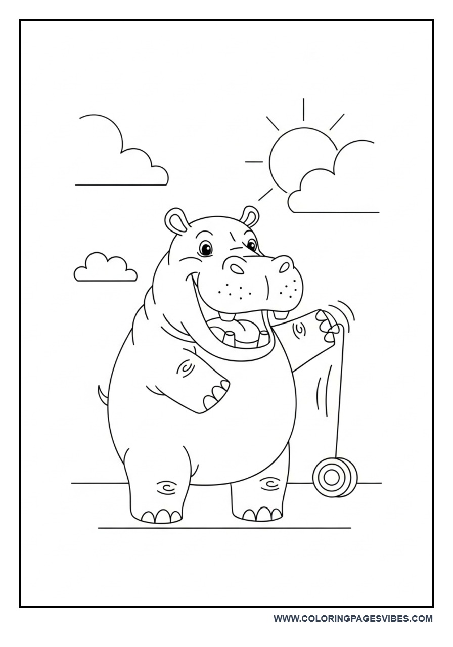 Hippo Playing with Yo-Yo