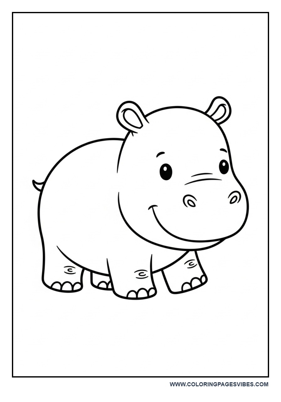 Tiny Hippo Walking