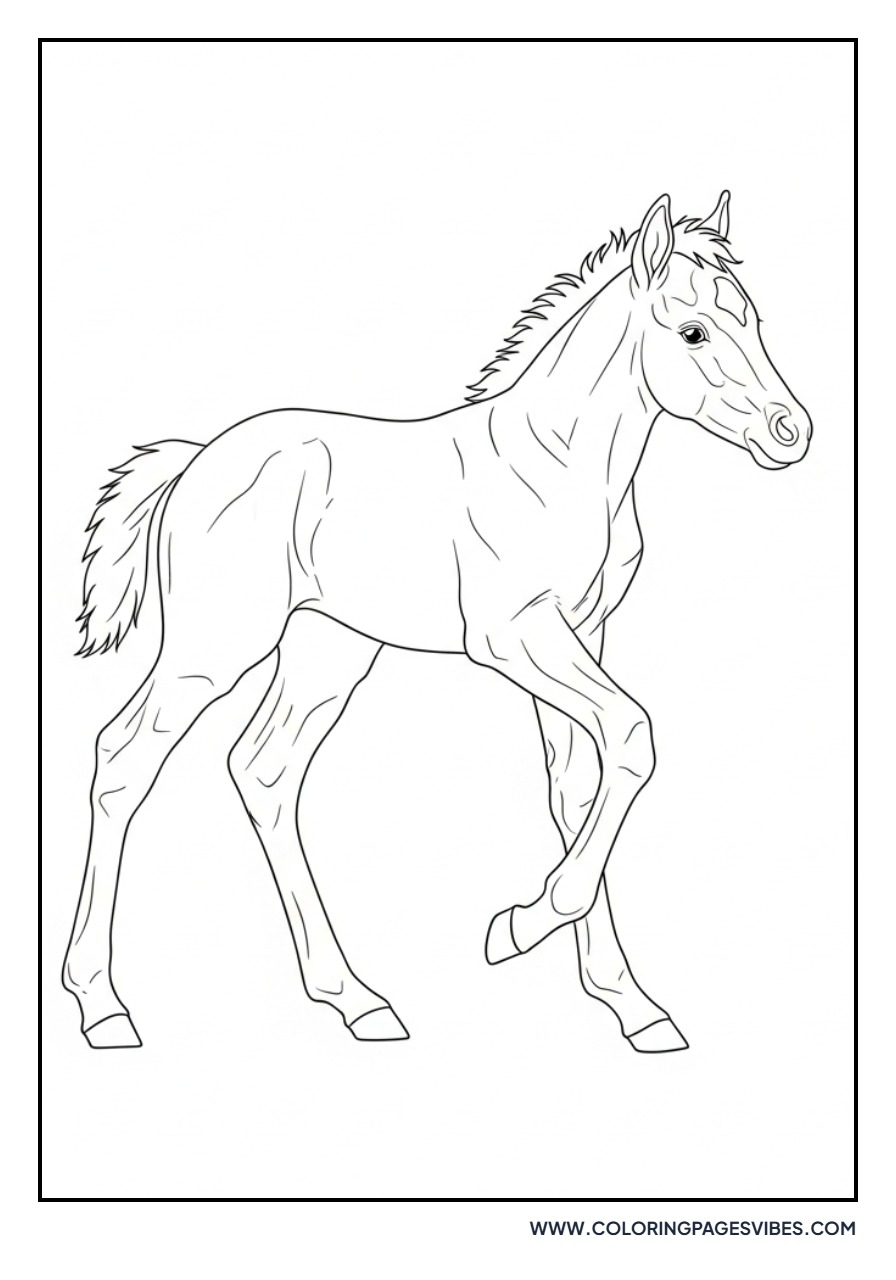 Baby Horse First Steps
