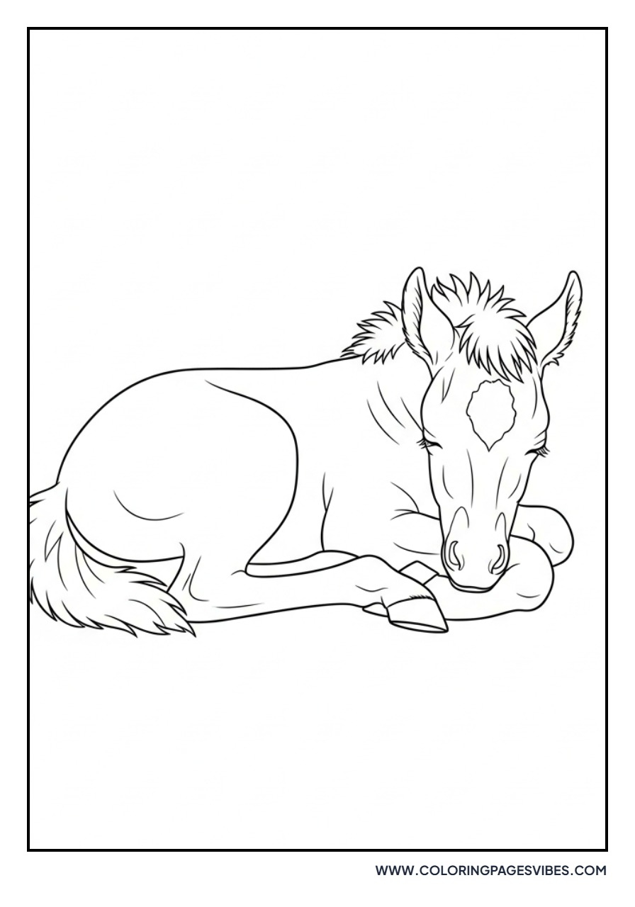 Baby Horse Napping