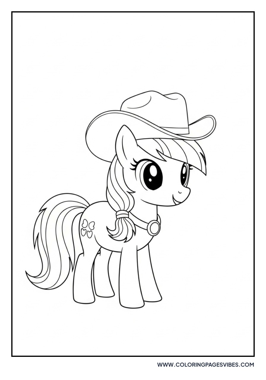 Cute Cowgirl Pony
