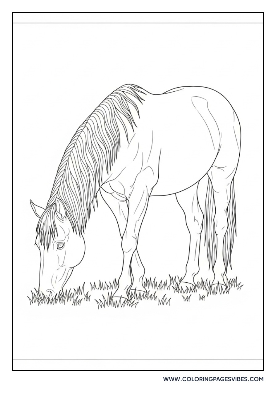 Grazing Mare Sketch