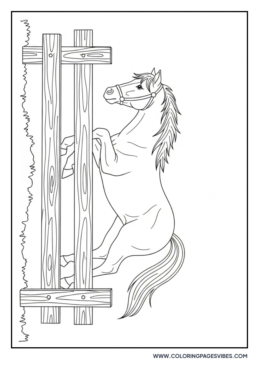 Horse and Barn Fence