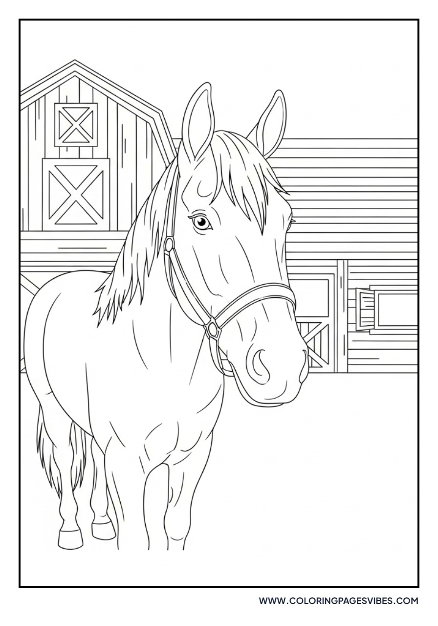 Horse and Stable Barn