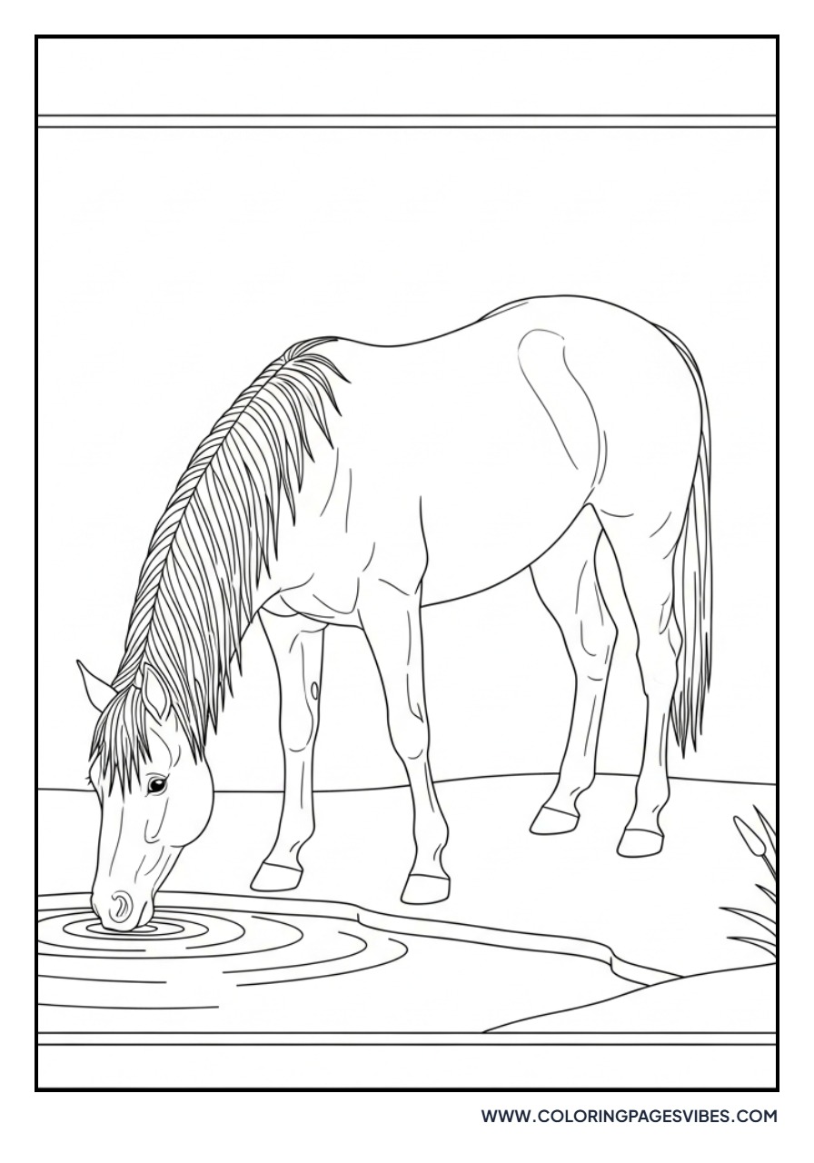 Horse Drinking Water