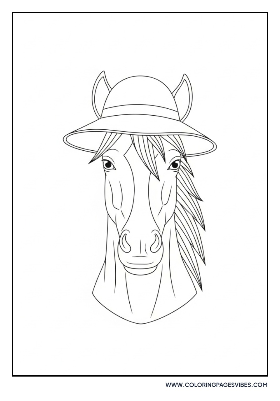 Horse Wearing a Hat