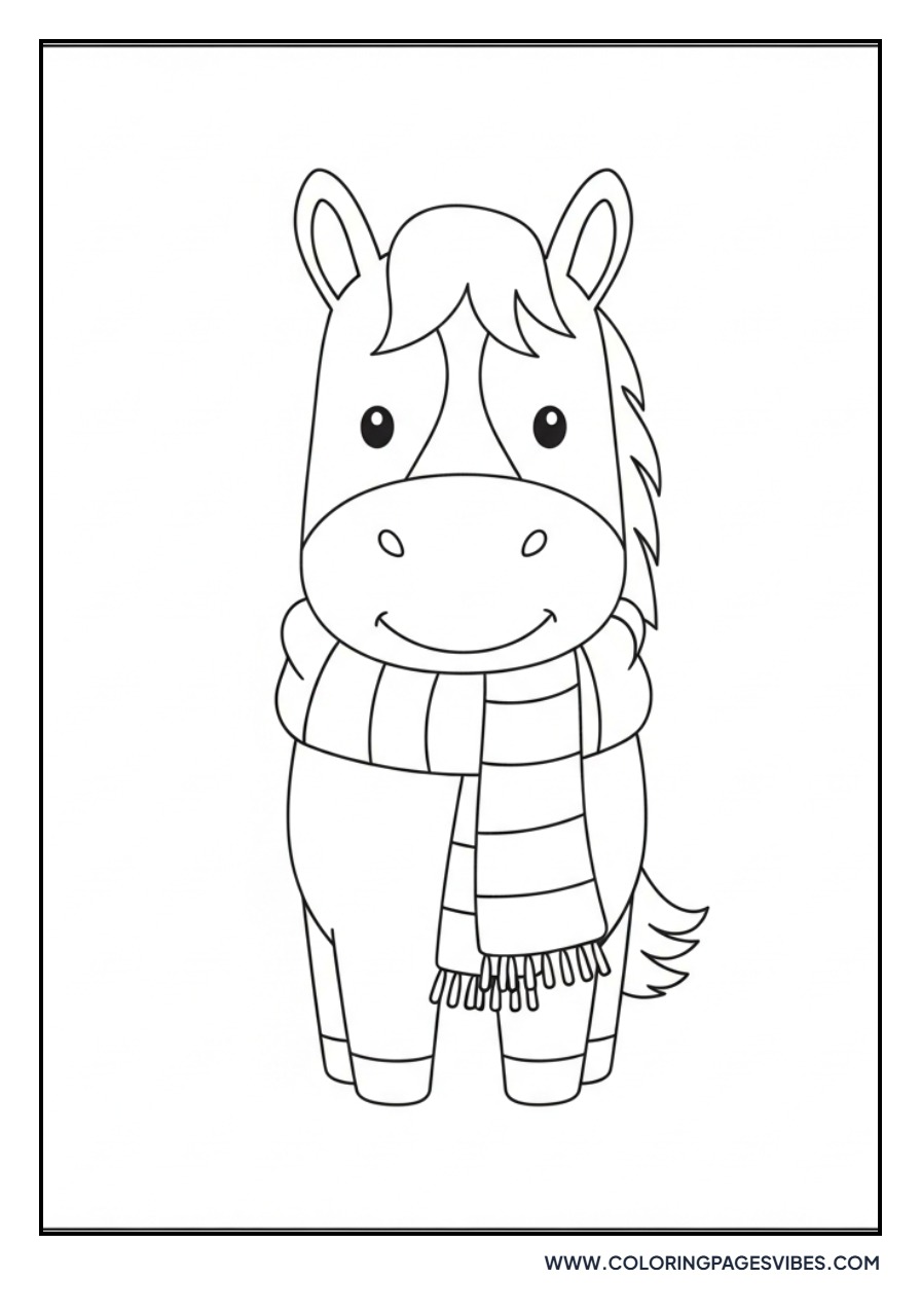 Horse Wearing a Scarf