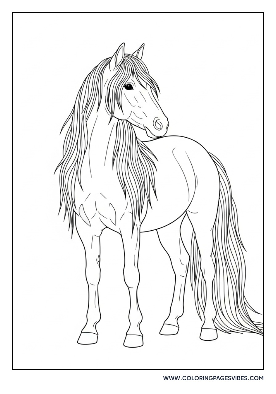 Horse with Long Tail