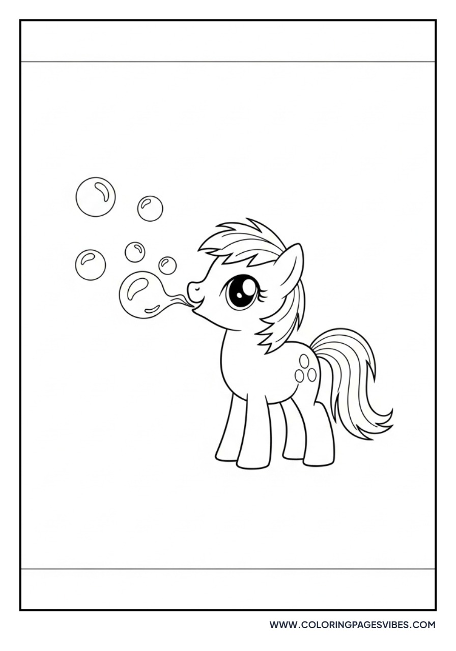 Pony Blowing Bubbles