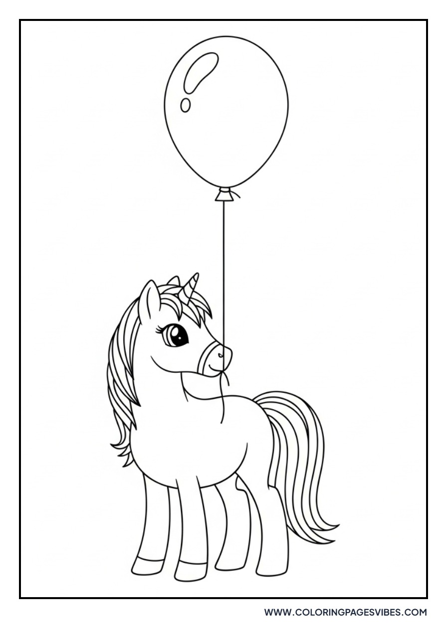 Pony with a Balloon