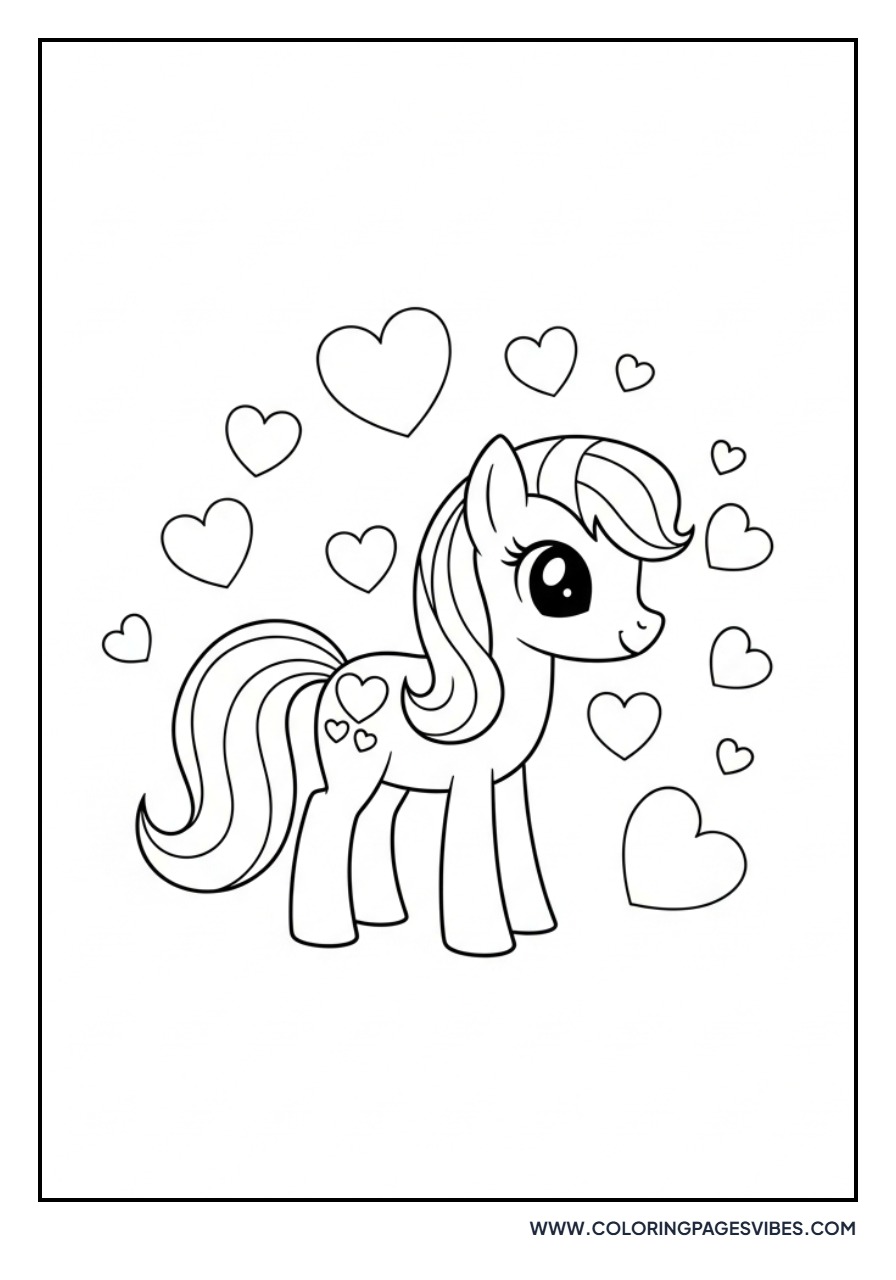 Pony with Hearts