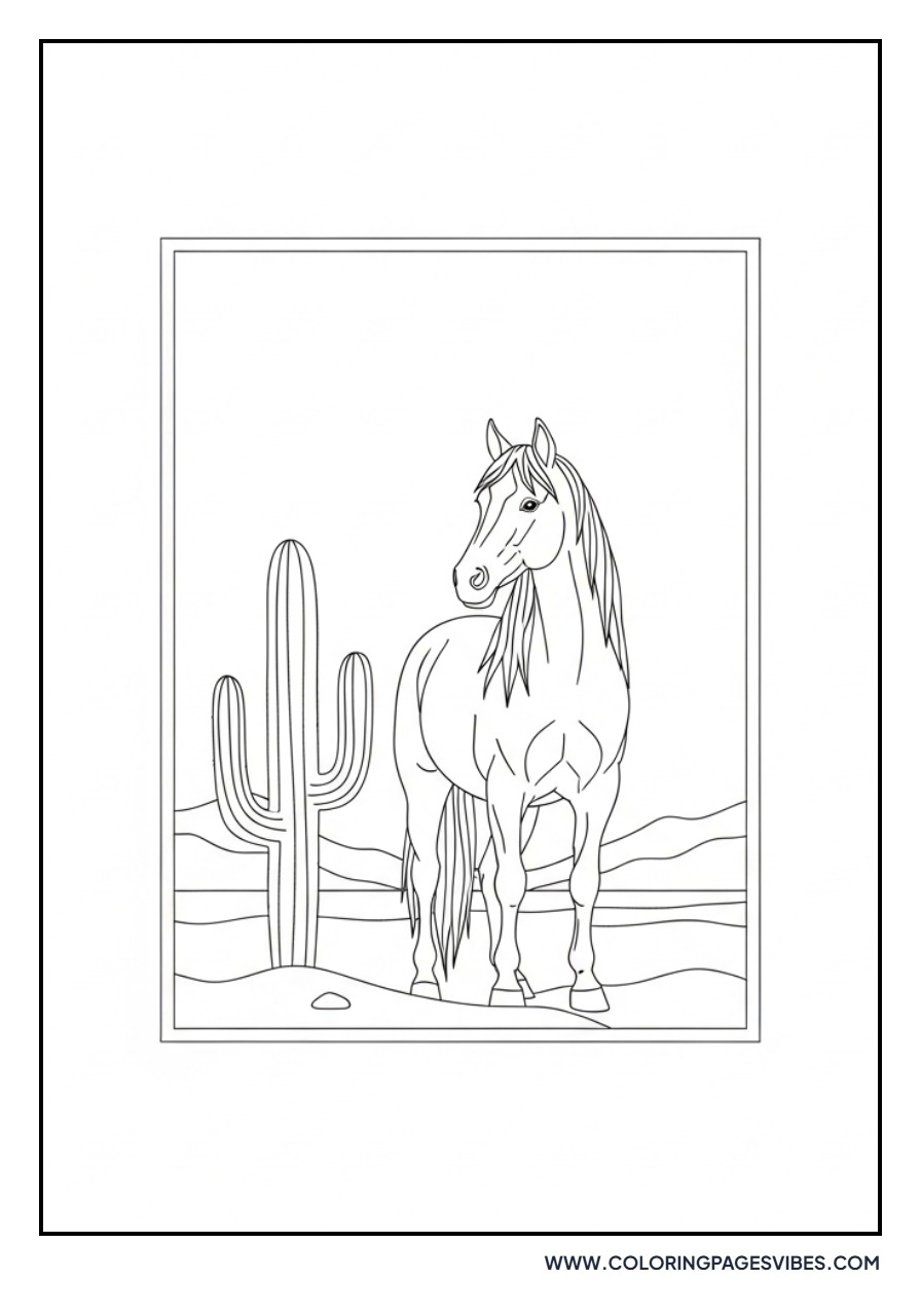 Stallion in Desert