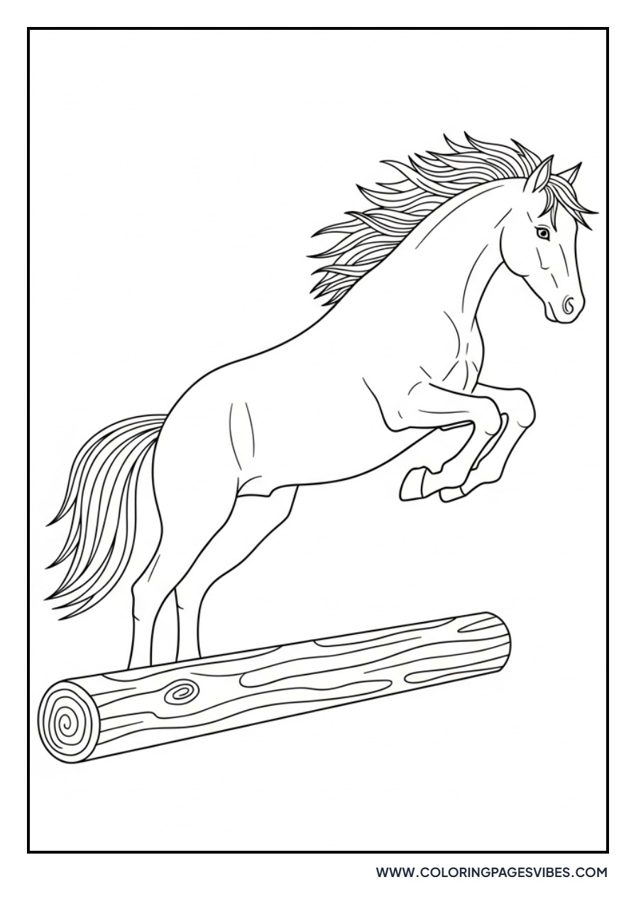 Wild Horse Jumping