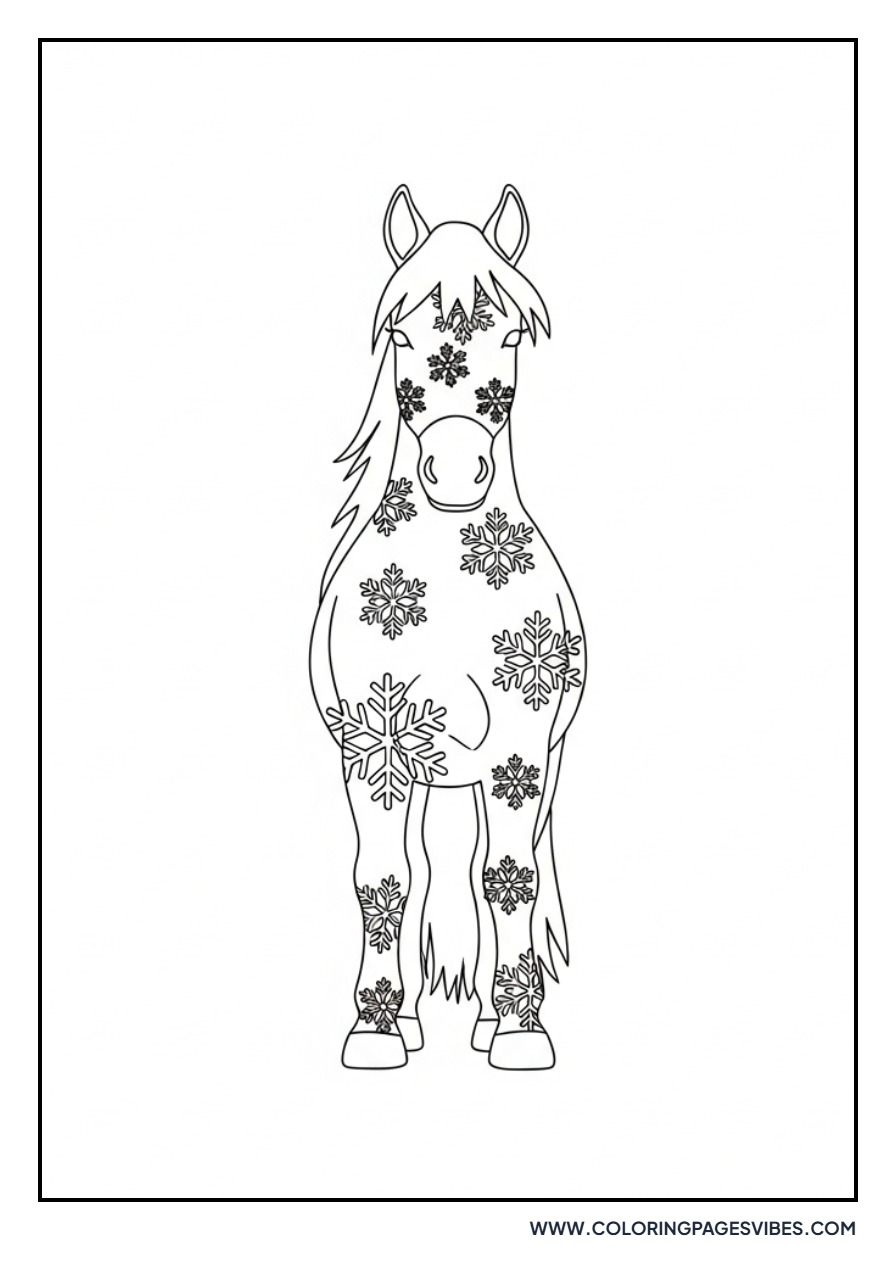 Winter Snow Horse