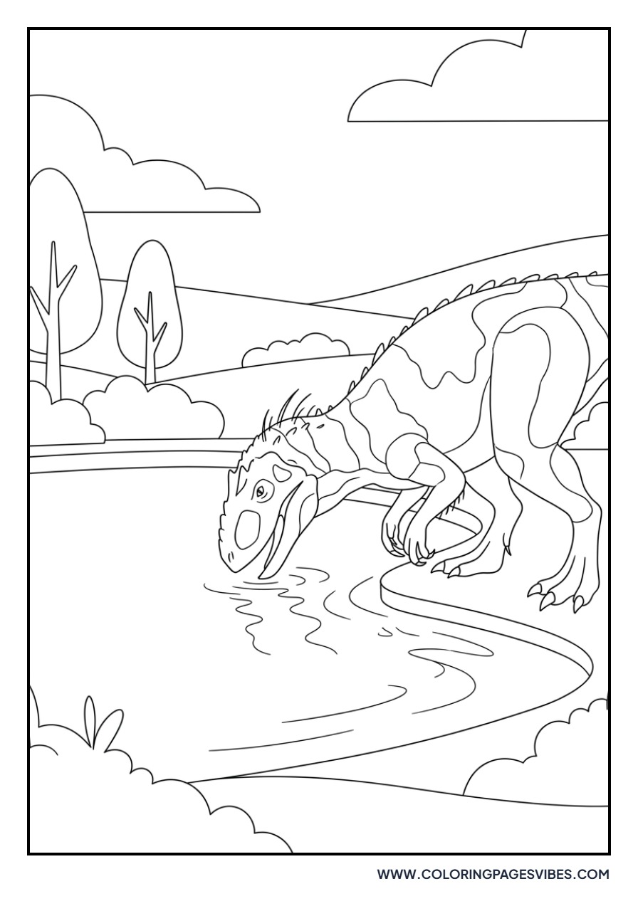 Indominus Rex Drinking Water
