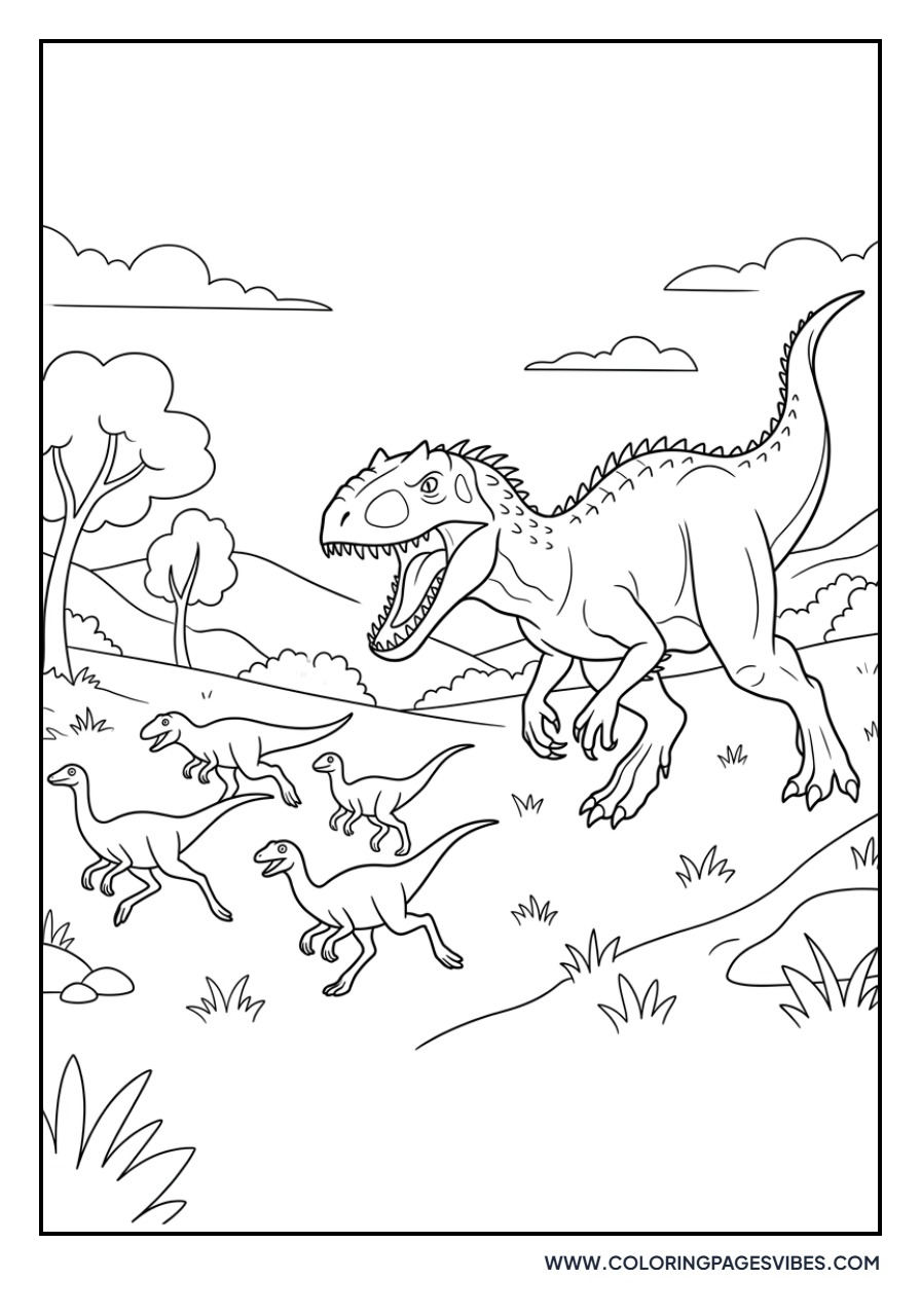 Indominus Rex Hunting Gallimimus