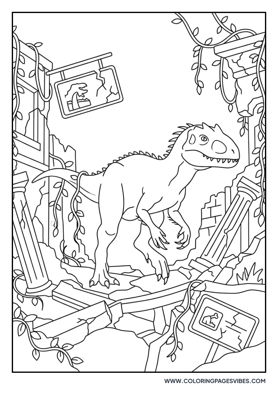 Indominus Rex in Abandoned Park