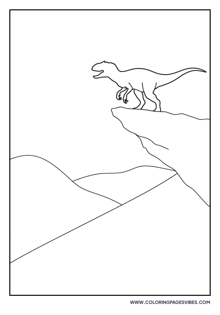 Indominus Rex Silhouette on Cliff