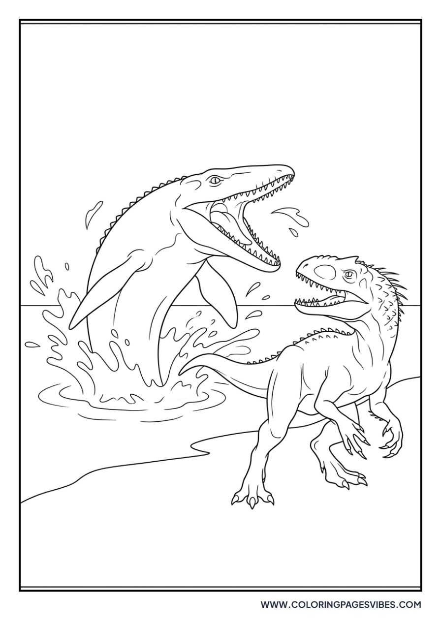 Indominus Rex versus Mosasaurus