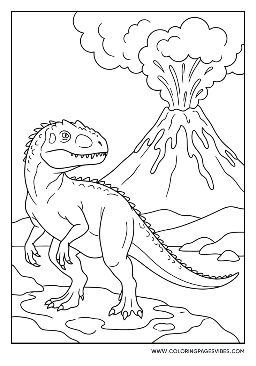 Indominus Rex with Volcano