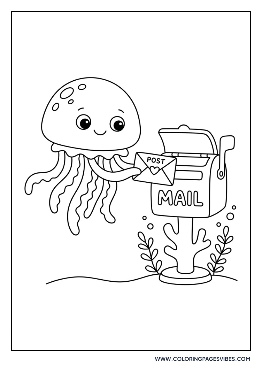 Jellyfish and an Underwater Mailbox
