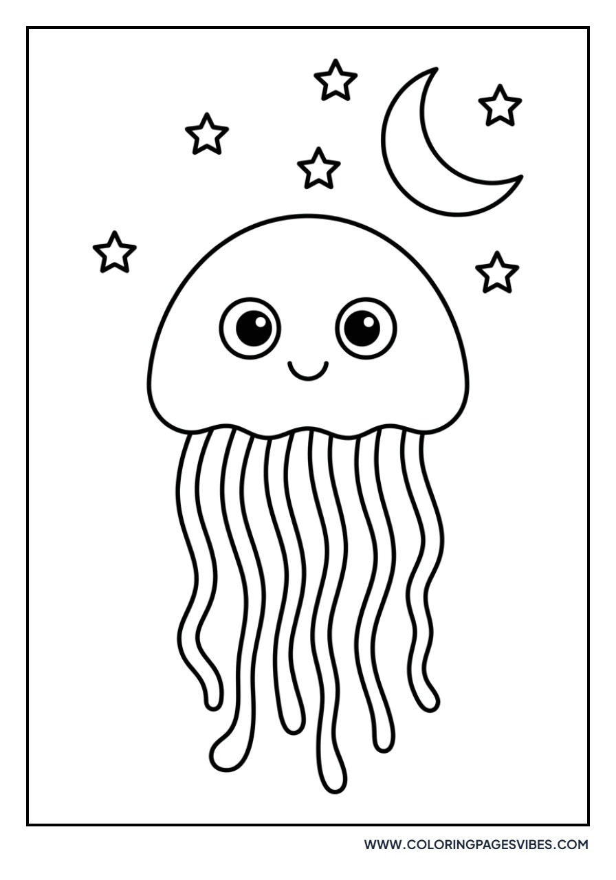 Jellyfish under the Moonlight