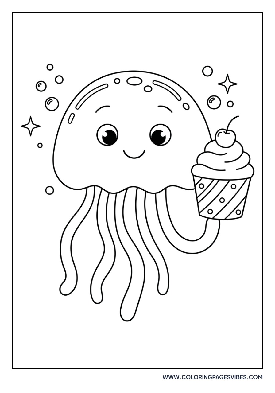 Jellyfish with a Cupcake