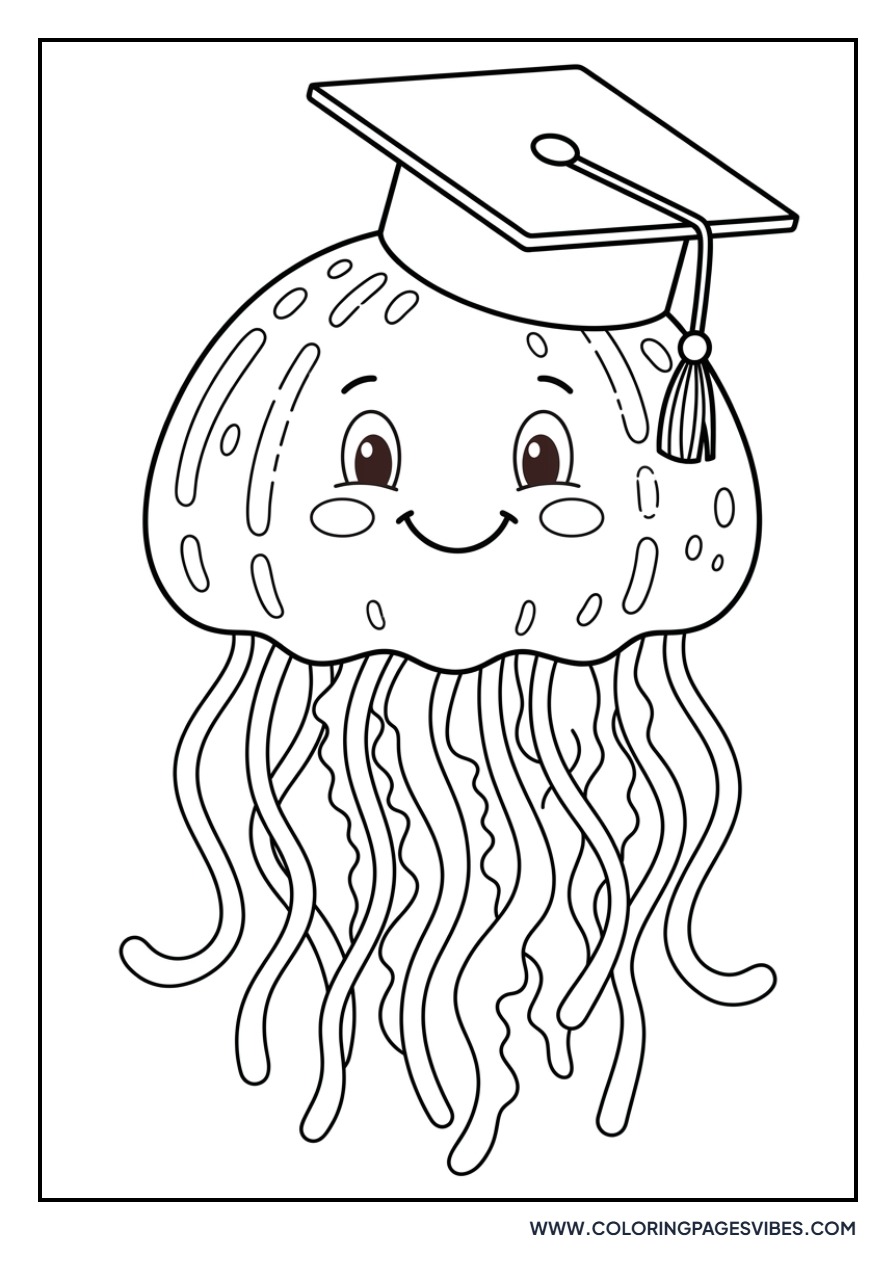 Jellyfish with a Graduation Cap
