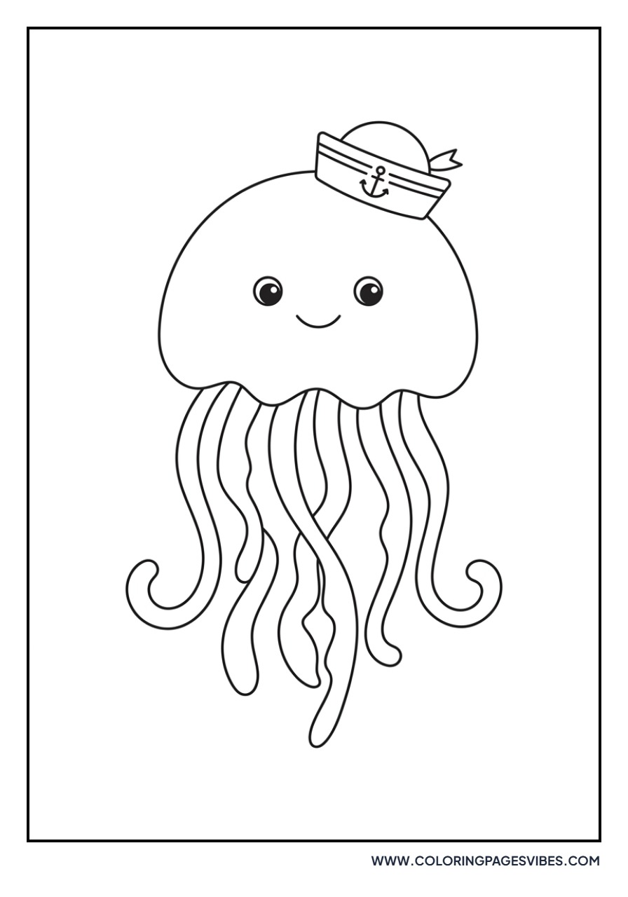Jellyfish with a Sailor Hat
