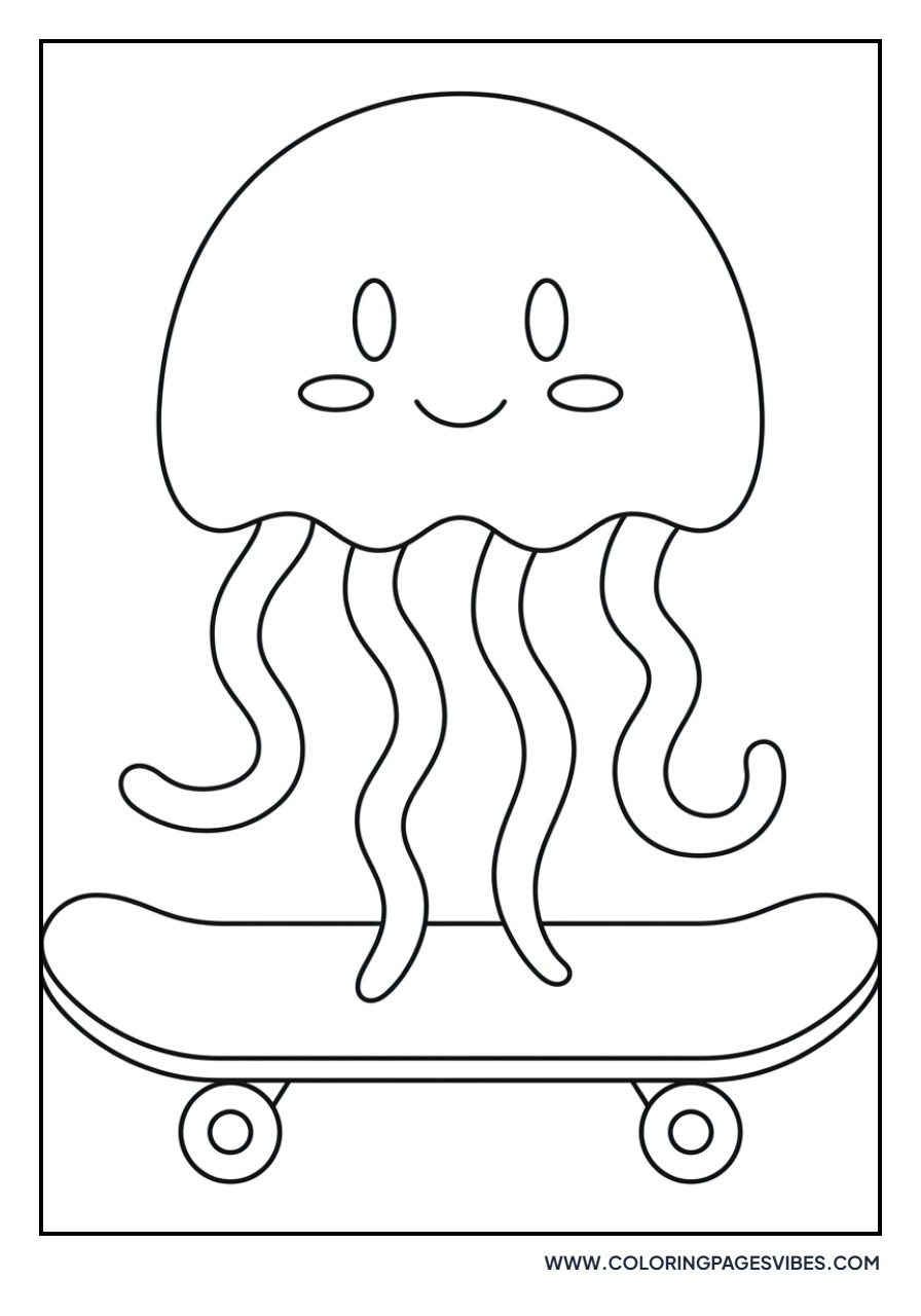 Jellyfish with a Skateboard
