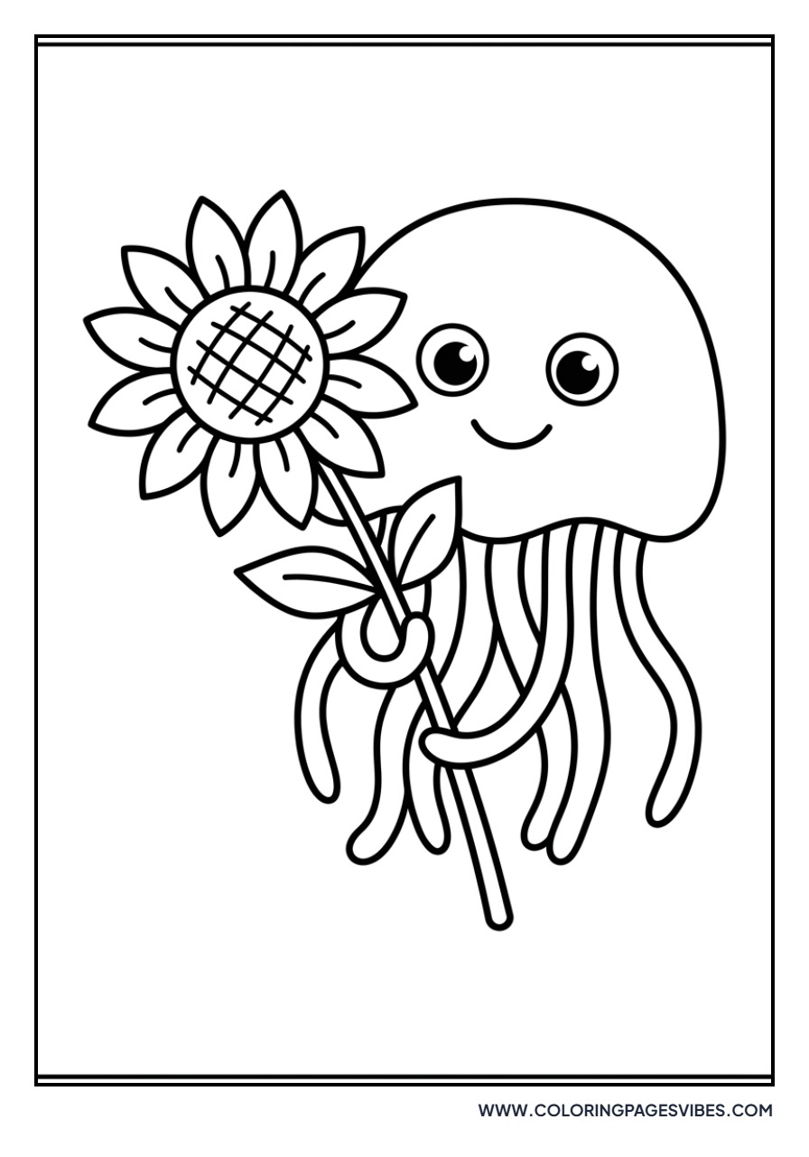 Jellyfish with a Sunflower