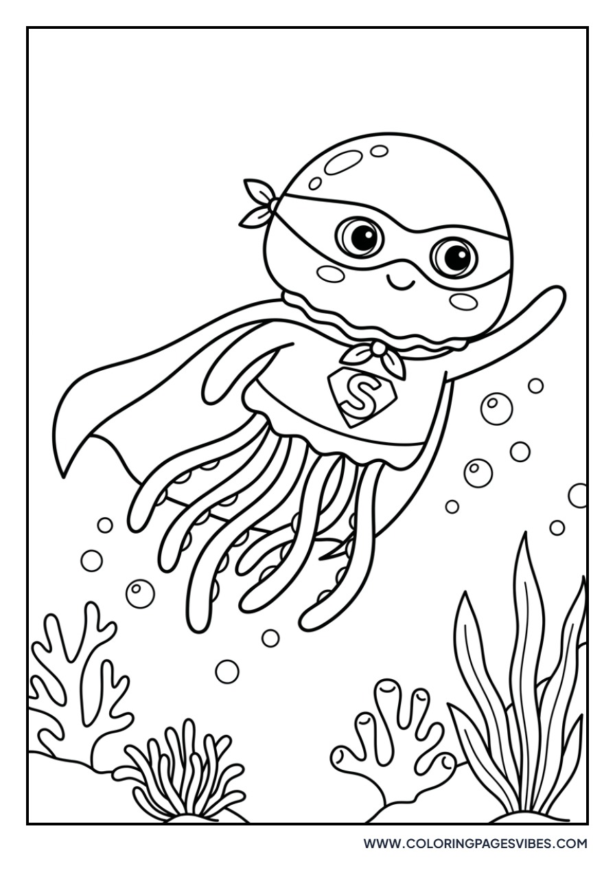 Jellyfish with a Superhero Cape