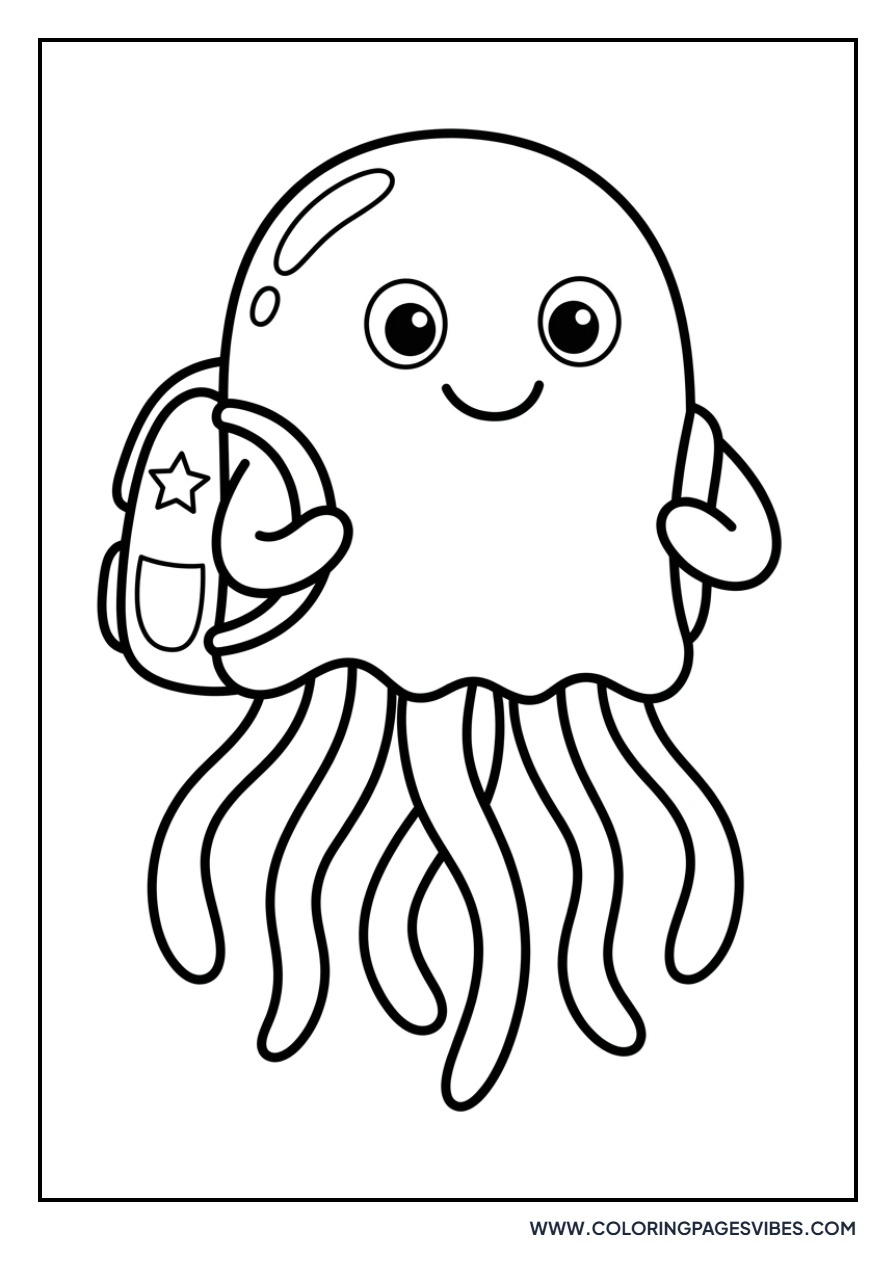 Jellyfish with a Tiny Backpack