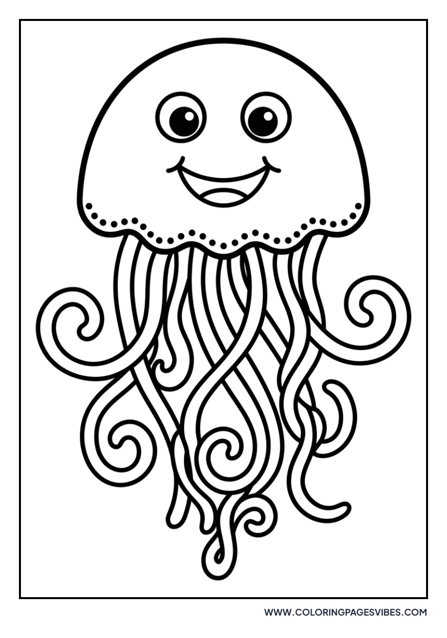 Jellyfish with Curly Tentacles