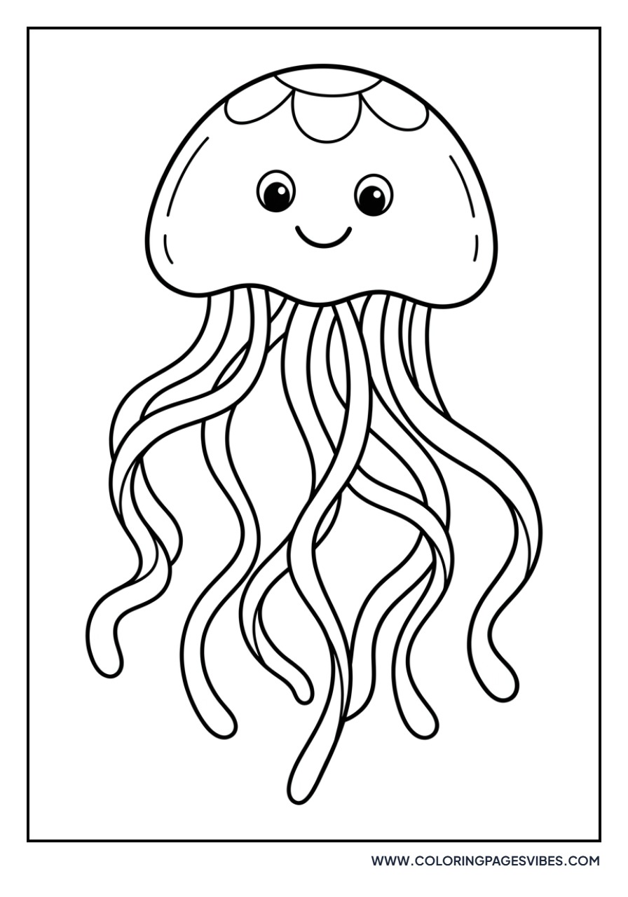 Jellyfish with Long Flowing Ribbons