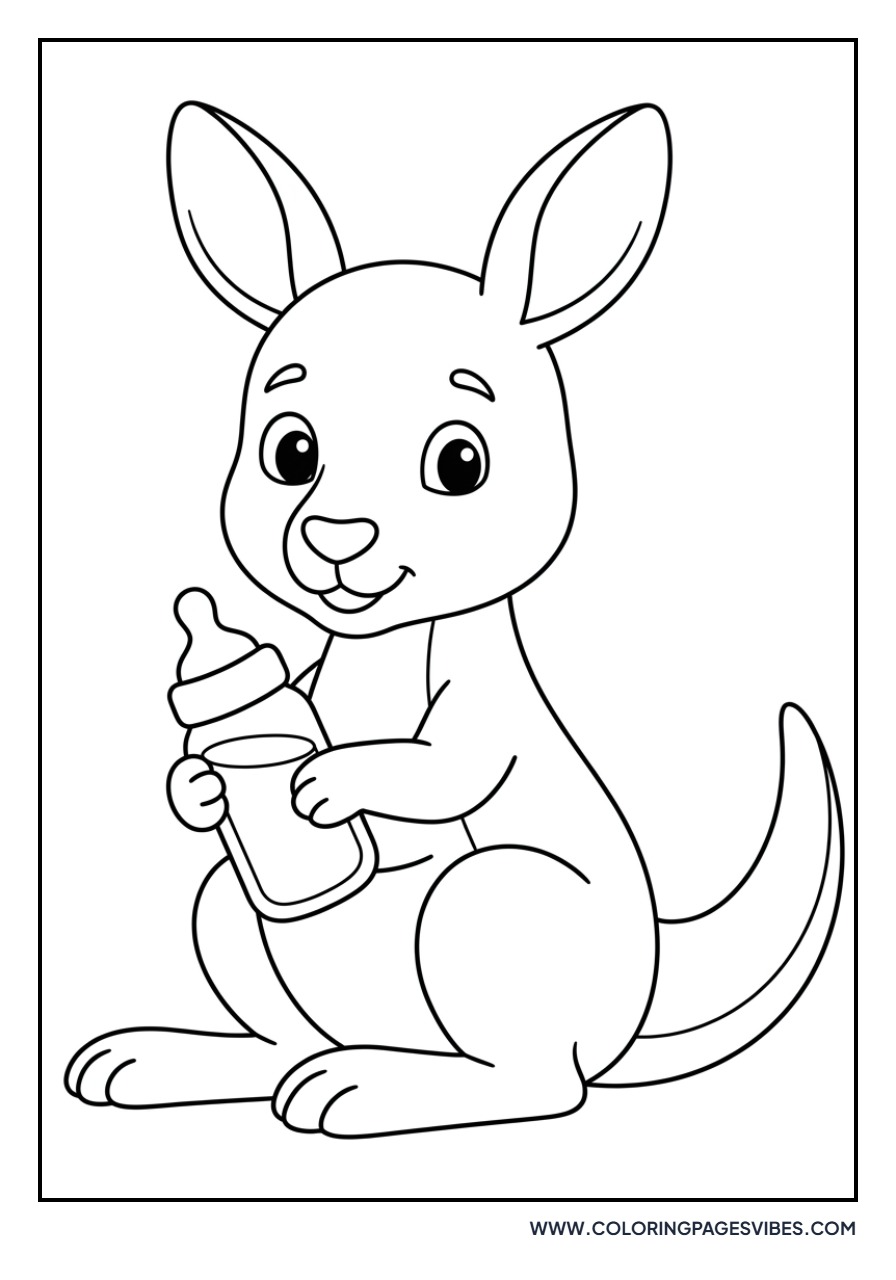 Baby Joey with a Bottle