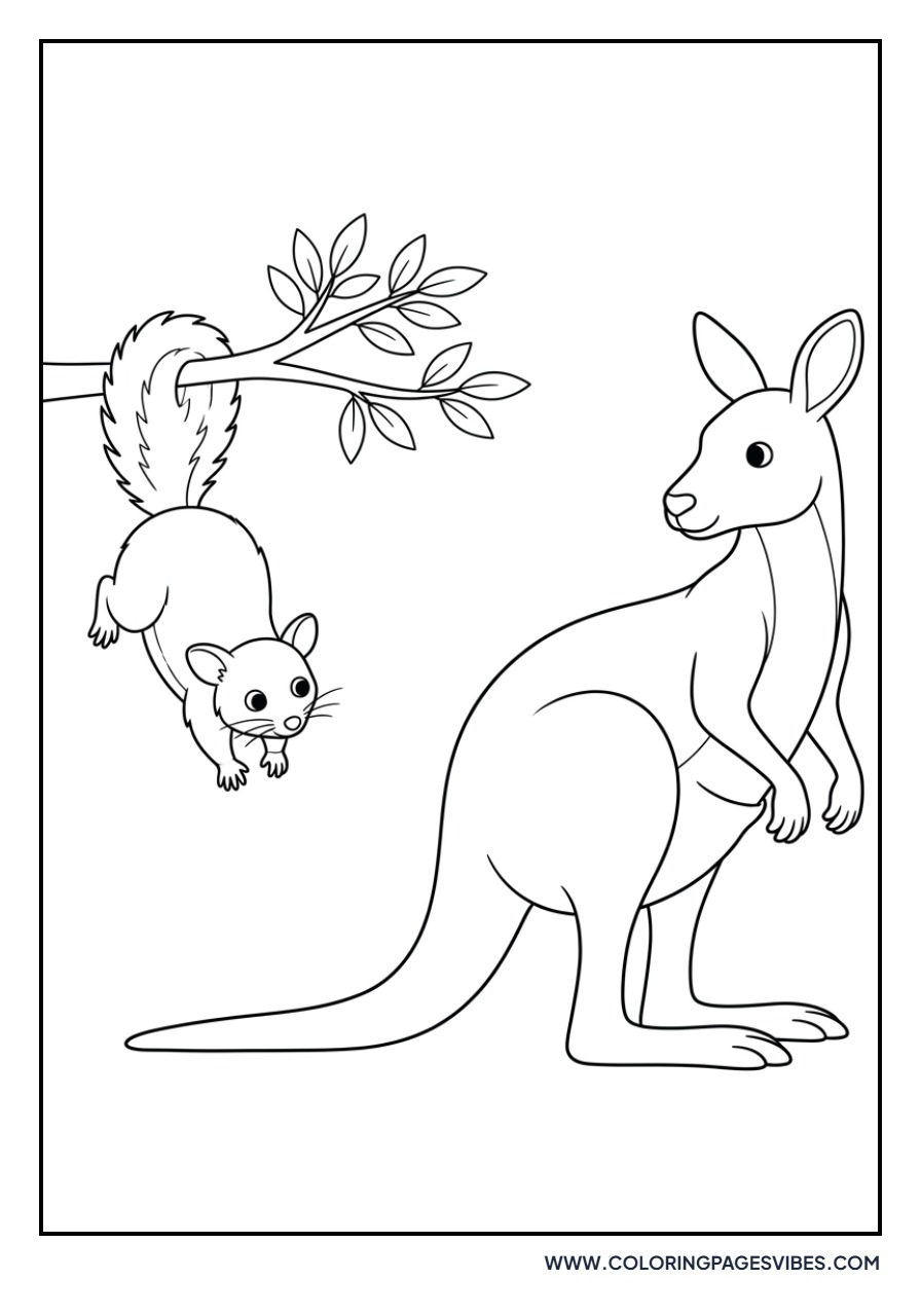 Kangaroo and Possum